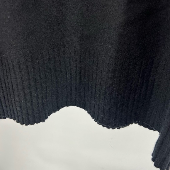 J Jill wool blend black sweater dress L viscose tunic 3/4 sleeve office fall - Picture 8 of 10